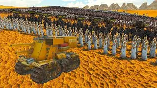 Monster tank, T45 Shotgun & Cleopatra vs 3.5 million pyramid head, Khorne bloodletter & Zombies !!