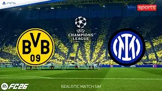 FC 26 | BORUSSIA DORTMUND - INTER ⚽ Champions League 2025/26 - League Phase (Realistic Match Sim)