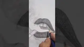 Drawing realistic lips with smoke and cigarette
