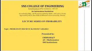 Discrete random variable | Probability | SNS Institutions