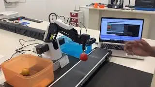 TensorFlow, OpenCV & custom Dobot APIs for sorting raw & ripe tomatoes using Deep Learning Robot