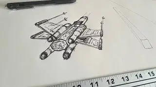 Easy Draw Star Wars X-Wing- Perspective