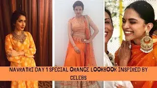 Navratri Outfit Ideas 2019:Indo Western Garba Dress|5 Navratri Orange Outfits for Day 1||KRI GA