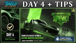 NFS No Limits | Day 4 + TIPS - Aston Martin Valkyrie | Underworld: Supremacy