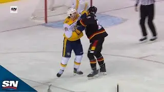Flames' Matt Coronato Drops Glove With Jonathan Marchessault In Unlikely Tilt