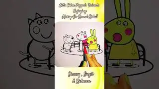 Let's Color Peppa's Friends Enjoying Merry-Go-Round Ride!#trending #peppapig #viral #drawing #colors