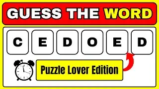 Guess the WORD | Scramble Word Challenge Round 36 | Puzzle Lover Edition | Mindful Mosaic 2.0