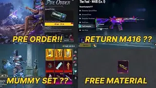 😱4.2 Update Free Uc In Bgmi | Pre Order?? New In Bgmi & Mummy Set Return M416 Joker Returns in bgmi✅