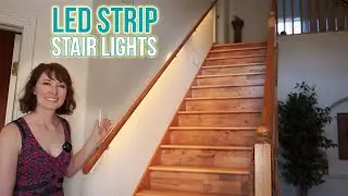 Staircase Lighting Options | Our Simple, Non-Permanent Solution