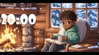 20 Min Kawaii Study Timer ⏰✨ Calm Boy Studying | Focus Time