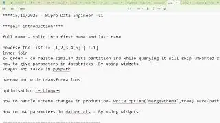 Wipro  Data Engineer  Interview Questions