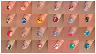 30 Easy flower nail art designs compilation || Flower nail art without tools