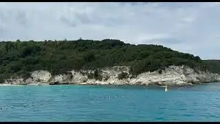 Плавание с корабля остров Паксас пляж  #греция #paxos  #beach  #travel