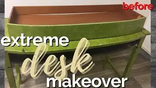 How-to Paint Furniture Makeover Tutorial: Extreme Desk Flip for Beginners Blackwash Technique