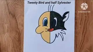 Tweety Bird and half Sylvester the Cat