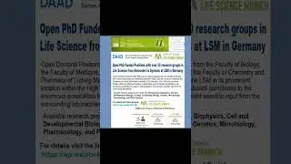 Over 50 Research Groups in Life Science recruiting Students in Fully Funded PhD Programs in Germany
