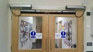 Automatic Swing Double Doors UK.