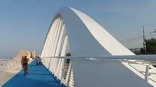 Inaugurazione ponte ciclopedonale sul fiume Cesano (Marche) nell'ambito della ciclovia Adriatica
