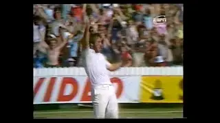 ENGLAND v AUSTRALIA 4th TEST MATCH DAY 4 EDGBASTON AUGUST 2 1981 IAN BOTHAM JOHN EMBUREY BOB WILLIS