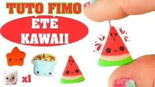 TUTO FIMO - ÉTÉ KAWAÏ (porte clé) 🍉🌊