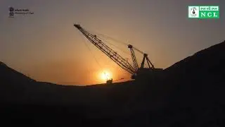 Sunrise in Khadia Mines of NCL with Dragline Operation