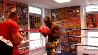 Jerome Le Banner and Frank Munoz sparring on March 3 2011