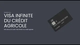 LES D&Eacute;TAILS DE LA VISA INFINITE DU CR&Eacute;DIT AGRICOLE ET MON AVIS SUR CETTE CARTE APR&Egrave;S 1 AN