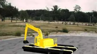 amphibischer Bagger - Animation Arbeitsgang - CATIA