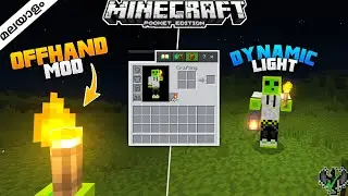 MINECRAFT PE || LEFT HAND/DYNAMIC LIGHT TORCH ADDON FOR 1.21+ FREE DOWNLOAD