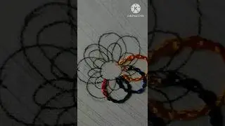 Beautiful hand embroidery flower design. Handicraft House.