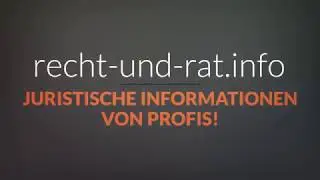 Juristische Informationen von Profis | recht-und-rat.info