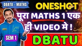 🔴LIVE | ENGINEERING MATHS 1 ONE SHOT | DBATU MATHS 1 | ENGINEERING FIRST YEAR #dbatu #dbatumaths1