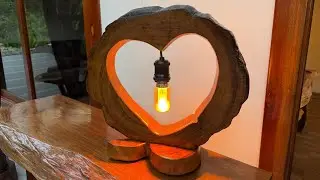 Te enseño a fabricar una lámpara artesanal  con troncos secos  paso a paso 