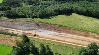 7.7.24 Flug &uuml;ber die Trasse der A49 im Maulbacher Wald in Hessen