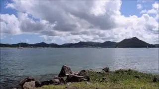 View from jambe de bois Restaurant at Pigeon Island