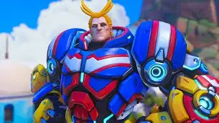 NEW All Might Reinhardt Skin Showcase | Overwatch 2 x My Hero Academia