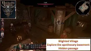 [*/\*] Baldur's Gate 3 - Blighted Village - Explore the apothecary basement - Hidden passage