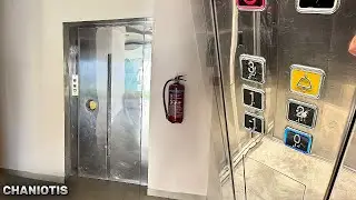 MESSED UP & SLOW Hydraulic METRON Lift at Hanioti Grand Otel ****, Chaniotis, Greece
