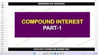 COMPOUND INTEREST PART-1