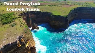 Pantai Penyisok @SKY-4K #travel #beach #drone #aerial #aerialview  #lombok #clift #ocean #waves