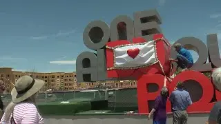 One Albuquerque sign dons mask in support of health care workers