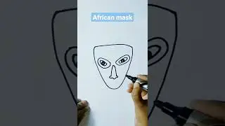 How to draw African Mask for kids👺👽👍💥#shorts #satisfying #drawing #african