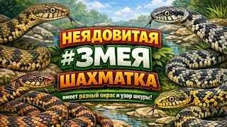 НЕЯДОВИТАЯ #ЗМЕЯ - ШАХМАТКА имеет разный окрас и узор шкуры.#Natrix tessellata