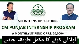 CM Punjab Internship Program 2021-22|Pakistan Government internship Program 2021-22