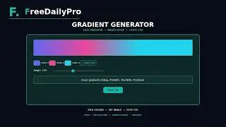 How to Create CSS Gradients Free Online | FreeDailyPro.com