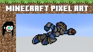 Minecraft Pixel Art- Light Armour X (Mega Man X1)