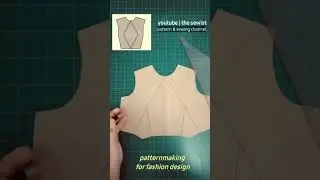 Patternmaking for Fashion Design #Shorts | Dart Manipulation | How to make Pattern for  Sewing