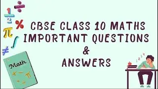 CBSE IMPORTANT QUESTION CLASS 10 @NishaGuptaCoachingcentre