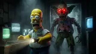 The Simpsons: FIVE NIGHTS AT FREDDY'S | Full Night Shift | 4K The Simpsons 3D Animation