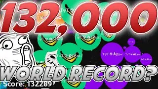 132.000 Mass // AGARIO WORLD RECORD // TYT Clan Agar.io Highscore